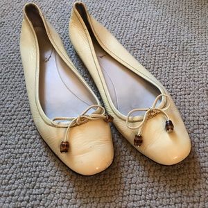 Patent Leather GUCCI Flats w/Bamboo, Size 11
